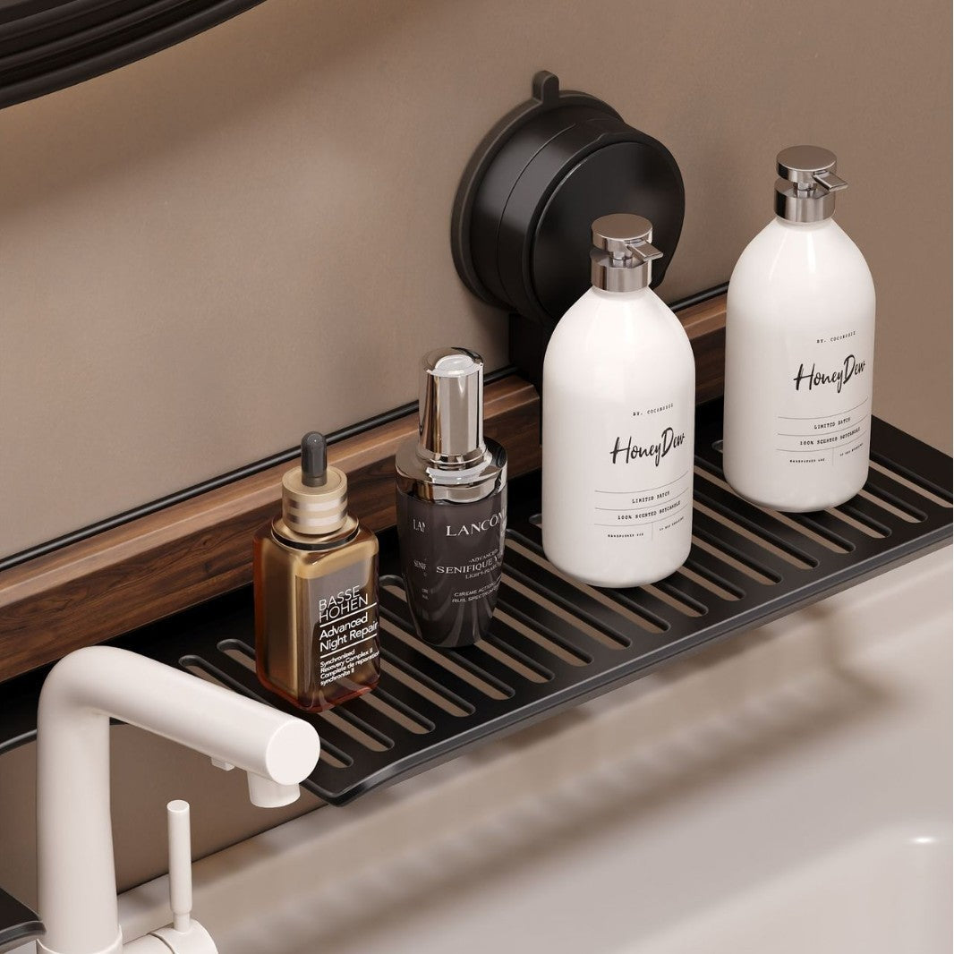 MiraGlide® Modernes Absaugung Badezimmer Regal Mit U-Nut Design